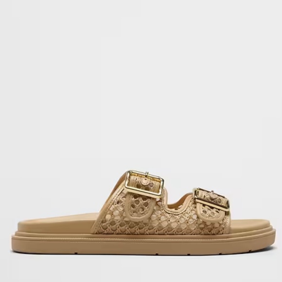 NWT Banana Republic Rattan Double Strap Sandals - Picture 2 of 11